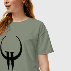 Футболка оверсайз женская Quake II logo, цвет: авокадо — фото 2