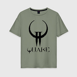 Футболка оверсайз женская Quake II logo, цвет: авокадо