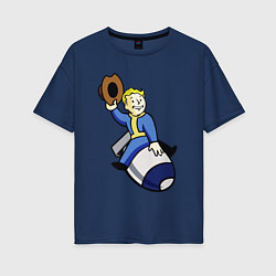 Футболка оверсайз женская Vault boy - bomb rider, цвет: тёмно-синий