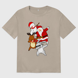 Женская футболка оверсайз Все герои нового года ДЭБуют