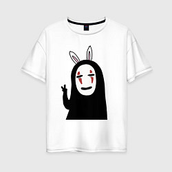 Женская футболка оверсайз Kaonashi - no face