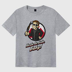 Женская футболка оверсайз Vault boy - terminator