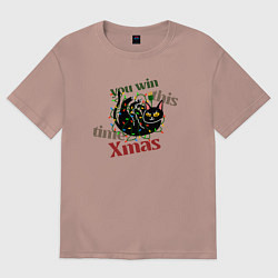 Женская футболка оверсайз Ты победило в этот раз, Рождество