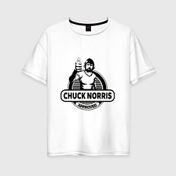 Футболка оверсайз женская Chuck Norris approved, цвет: белый