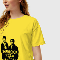 Футболка оверсайз женская Sherlock 221B, цвет: желтый — фото 2