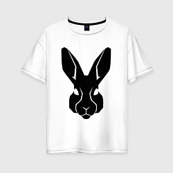 Женская футболка оверсайз Rabbit head