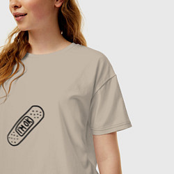 Футболка оверсайз женская Пластырь Im ok, цвет: миндальный — фото 2