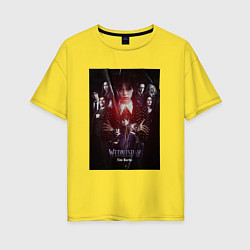 Женская футболка оверсайз Wednesday: Addams Family