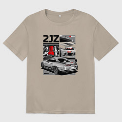 Женская футболка оверсайз Toyota Supra mk4 2JZ