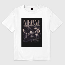 Футболка оверсайз женская Nirvana live, цвет: белый