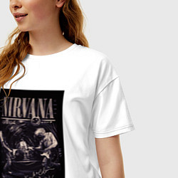 Футболка оверсайз женская Nirvana live, цвет: белый — фото 2