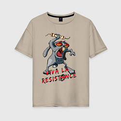 Женская футболка оверсайз La resistance