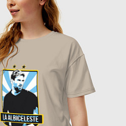 Футболка оверсайз женская La albiceleste, цвет: миндальный — фото 2