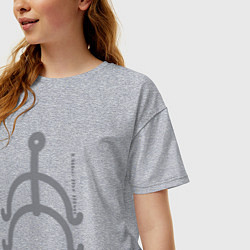 Футболка оверсайз женская Мне нравится джиу-джитсу на английском, цвет: меланж — фото 2