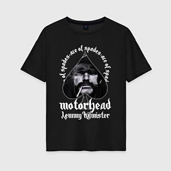 Футболка оверсайз женская Lemmy Motorhead, цвет: черный