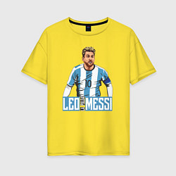 Женская футболка оверсайз Messi la pulga