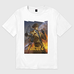 Женская футболка оверсайз Fallout 4 Nick Valentine - character