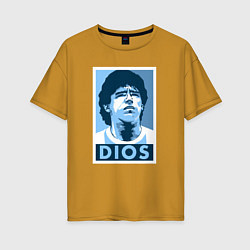 Женская футболка оверсайз Dios Maradona