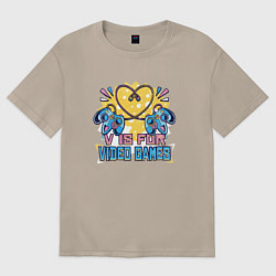 Женская футболка оверсайз V is for video games