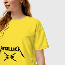 Футболка оверсайз женская Metallica, цвет: желтый — фото 2