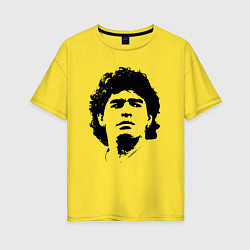 Женская футболка оверсайз Face Maradona