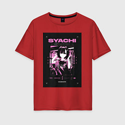 Женская футболка оверсайз Syachi suki slayer punk