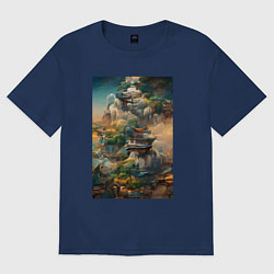 Женская футболка оверсайз Фантастический пейзаж