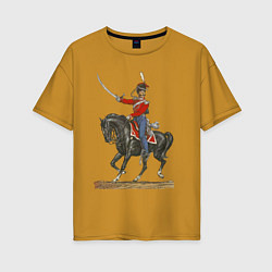 Женская футболка оверсайз Обер-офицер лейб-гвардии казачьего полка
