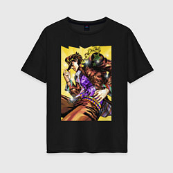 Футболка оверсайз женская Джотаро Куджо - JoJo Bizarre Adventure, цвет: черный