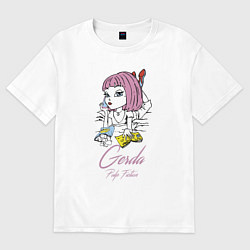 Футболка оверсайз женская Gerda - pulp fiction, цвет: белый
