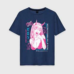 Женская футболка оверсайз Zero Two anime