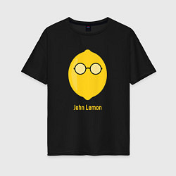 Футболка оверсайз женская John Lemon, цвет: черный