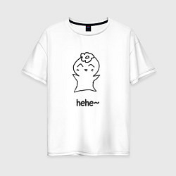 Футболка оверсайз женская Hehetmon, цвет: белый