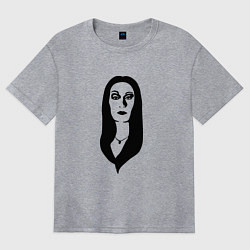 Футболка оверсайз женская Morticia Addams, цвет: меланж