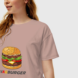 Футболка оверсайз женская VAGBURGER, цвет: пыльно-розовый — фото 2