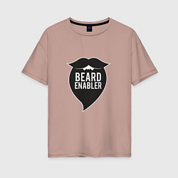 Женская футболка оверсайз Beard enabler