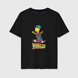Женская футболка оверсайз Bart to the future