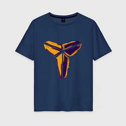 Футболка оверсайз женская Kobe logo, цвет: тёмно-синий
