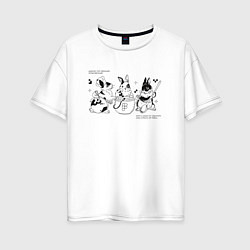 Футболка оверсайз женская Rabbits designers, цвет: белый