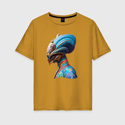 Женская футболка оверсайз An alien from a distant planet - neural network