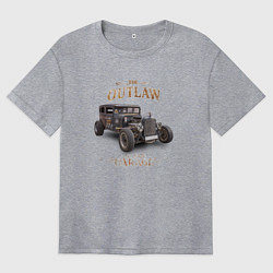 Женская футболка оверсайз Хот род - мятежный гараж