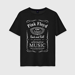Женская футболка оверсайз Pink Floyd в стиле Jack Daniels