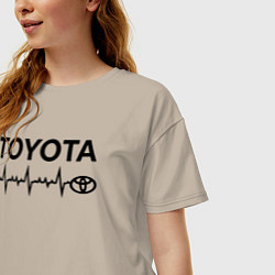 Футболка оверсайз женская Любимая Тойота, цвет: миндальный — фото 2