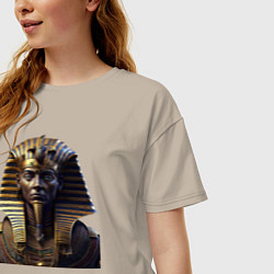 Футболка оверсайз женская Египетский фараон, цвет: миндальный — фото 2