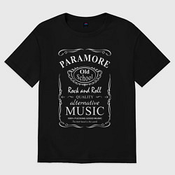 Футболка оверсайз женская Paramore в стиле Jack Daniels, цвет: черный