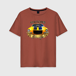Женская футболка оверсайз Ретро автомобиль Chevrolet Camaro