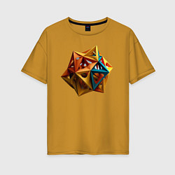 Женская футболка оверсайз Геометрический многоугольник