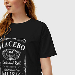 Футболка оверсайз женская Placebo в стиле Jack Daniels, цвет: черный — фото 2