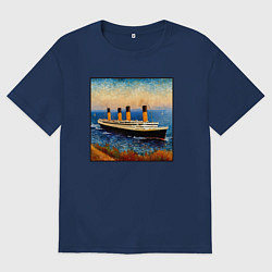 Женская футболка оверсайз Титаник в стиле Ван Гога