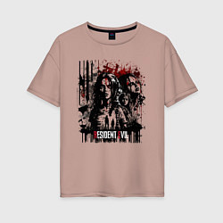 Женская футболка оверсайз Дизайн Resident Evil